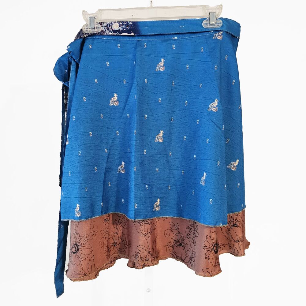 Darn Good Yarn size 2-12 Sari Wrap Mini Skirt - Picture 6 of 6